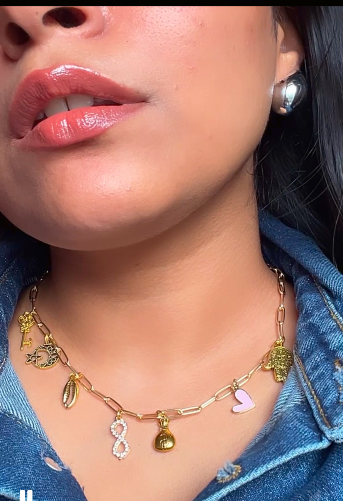 Charmβs necklace πππΈπ(the necklace is quite adjustable can be worn by anyone)