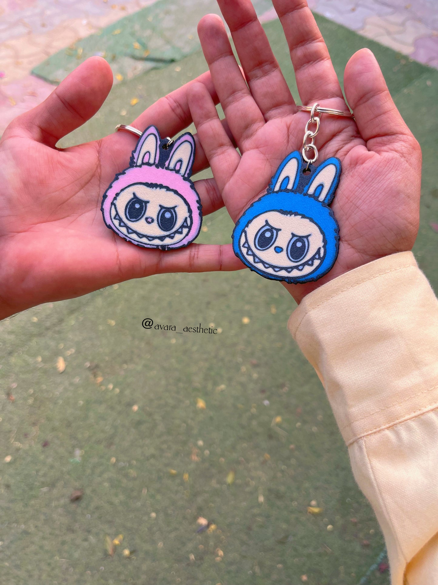 Labubu theme matching keychains ๐๐๐consist of two keychains as shown.