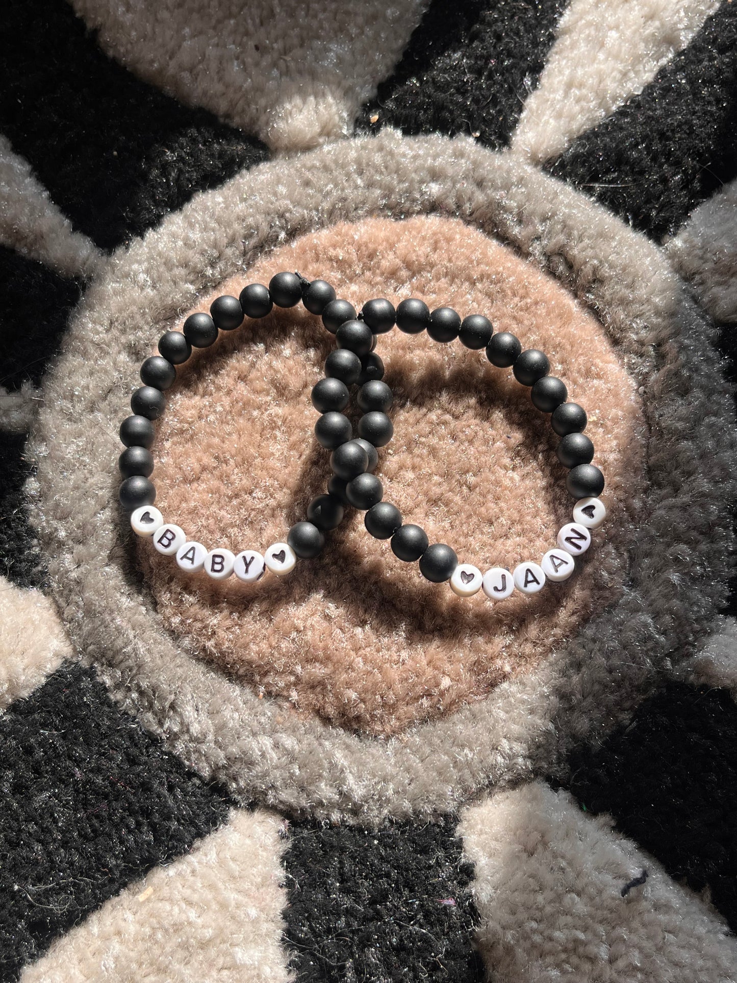 “Baby” initials bracelet for him ❤️