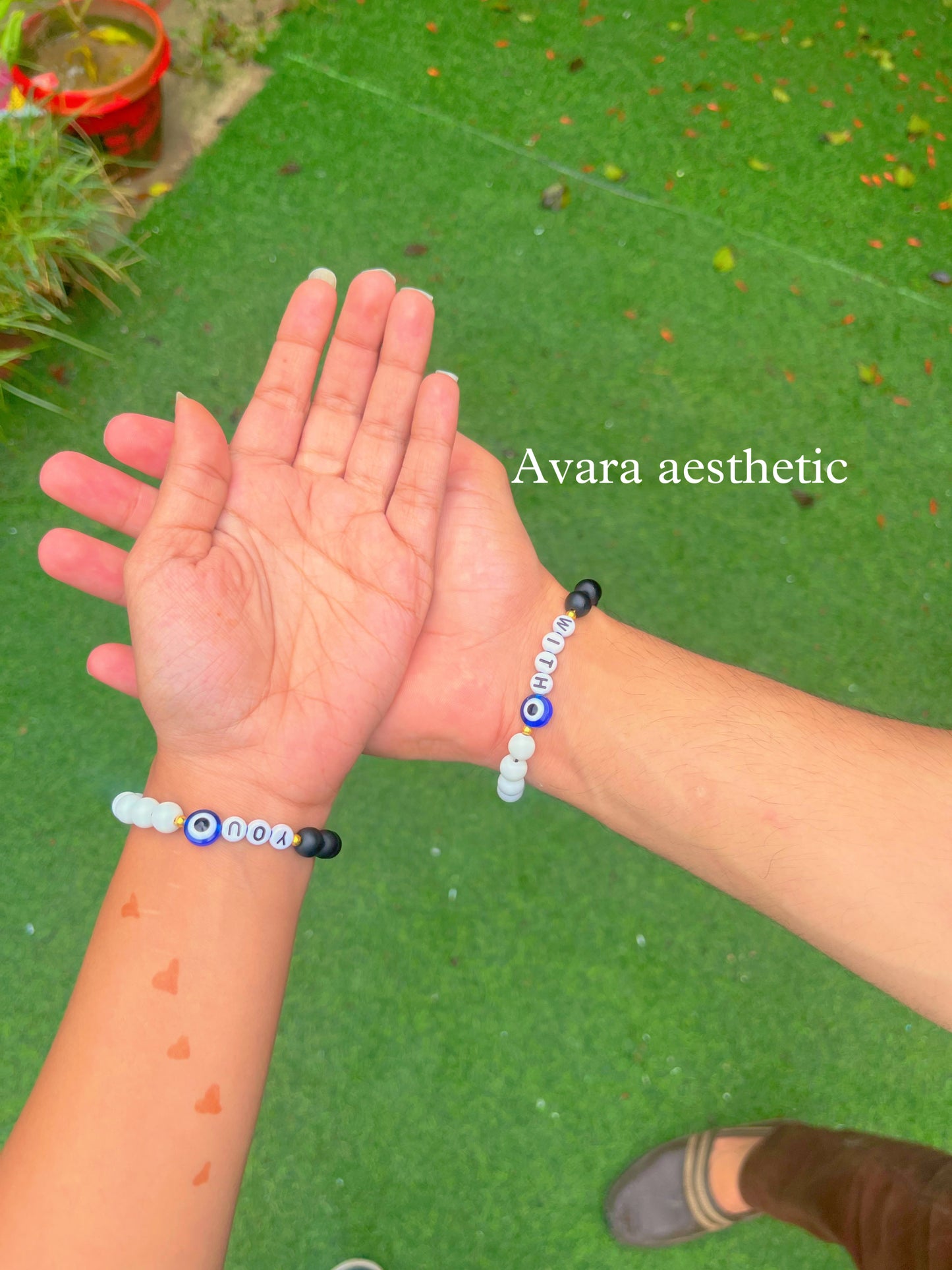 “With you “ bracelet combo for couple ❤️✨💛