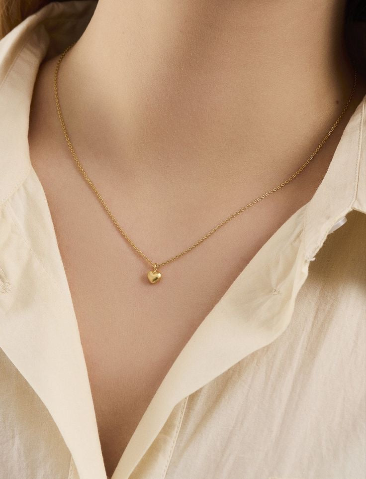 Golden heart chain necklace π