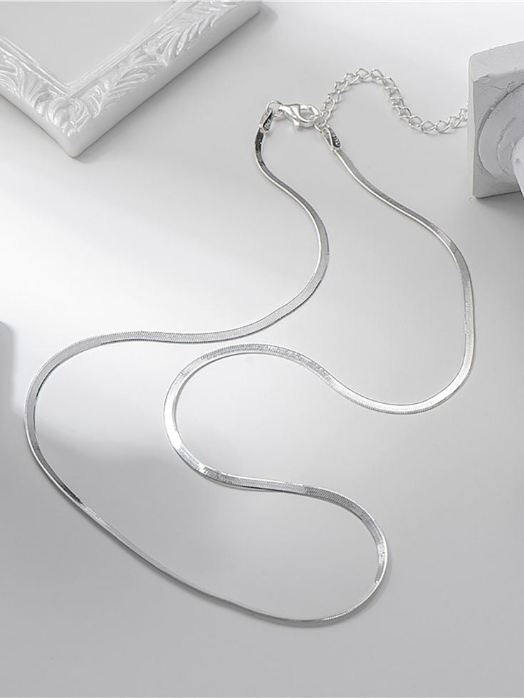 Sleek silver snakechain 🖤super stylish and adjustable! Antitarnish | water proof | non hypoallergenic