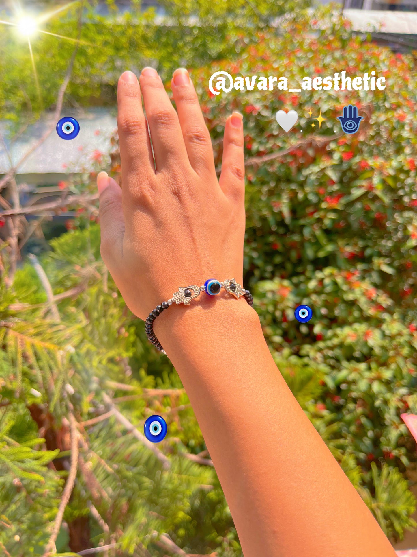 Hamsa theme nazar bracelet