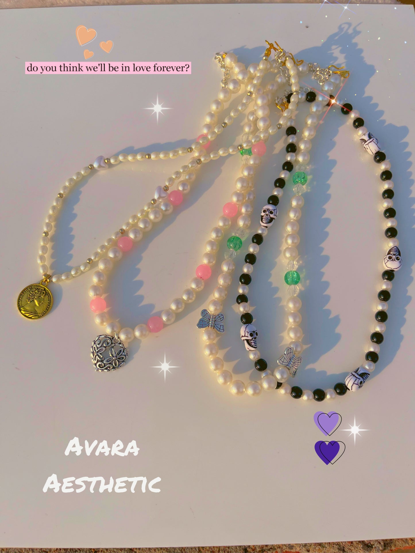 Skull black white necklace π€π€