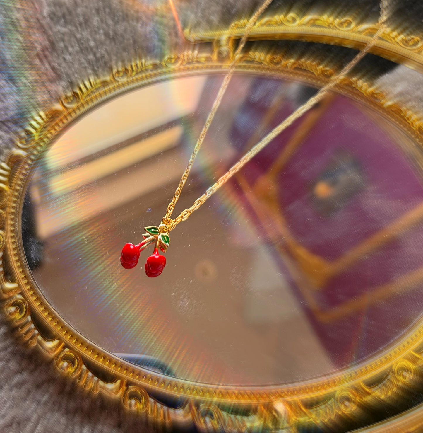 Cherry pendent necklace π