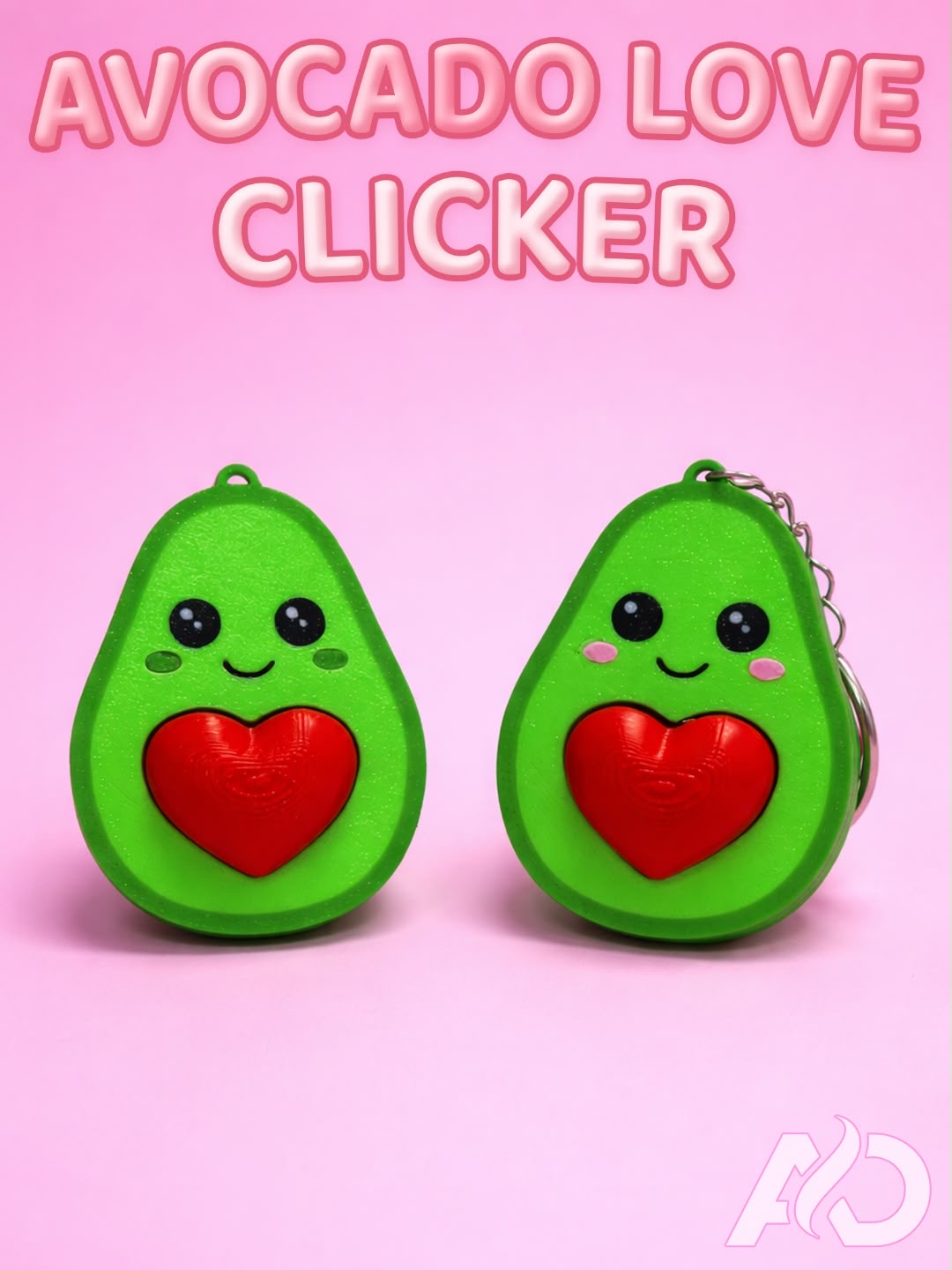 Avocado Pop-It Clicker Keychain🥑