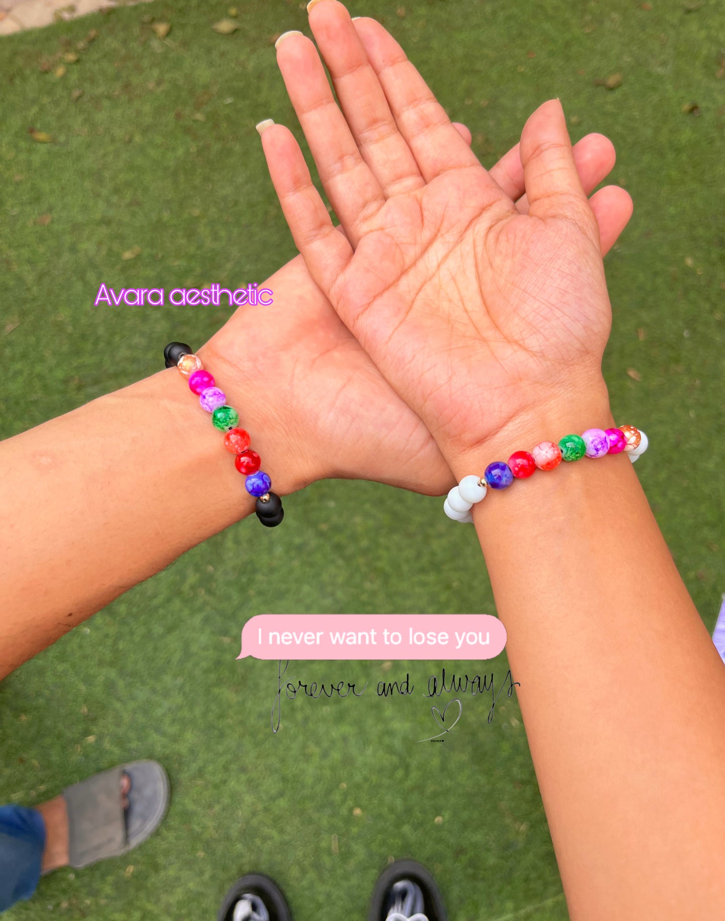 Chakra theme couple bracelets combo