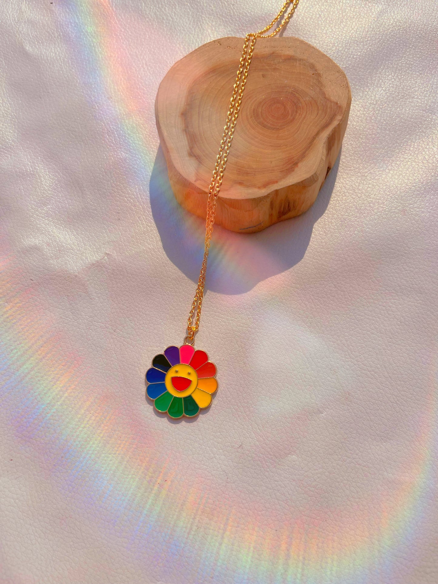 Multicoloured flower chain necklace 🌷