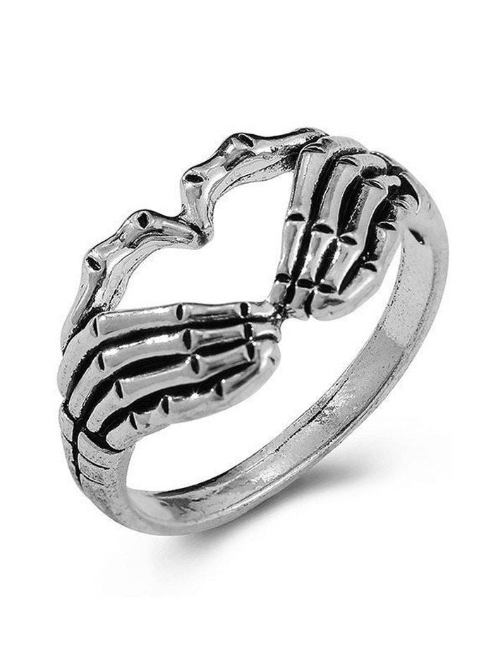 Heart skull ring(freesize)❤️