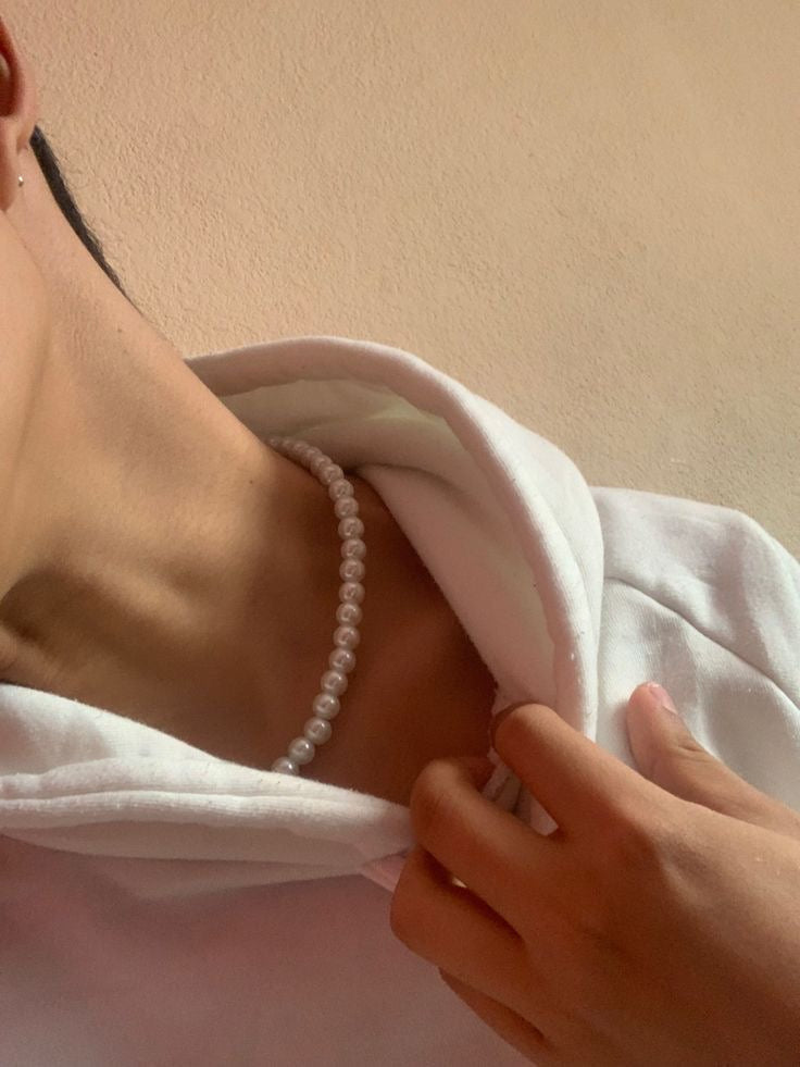 Pearl necklace for guy 🩶🌷