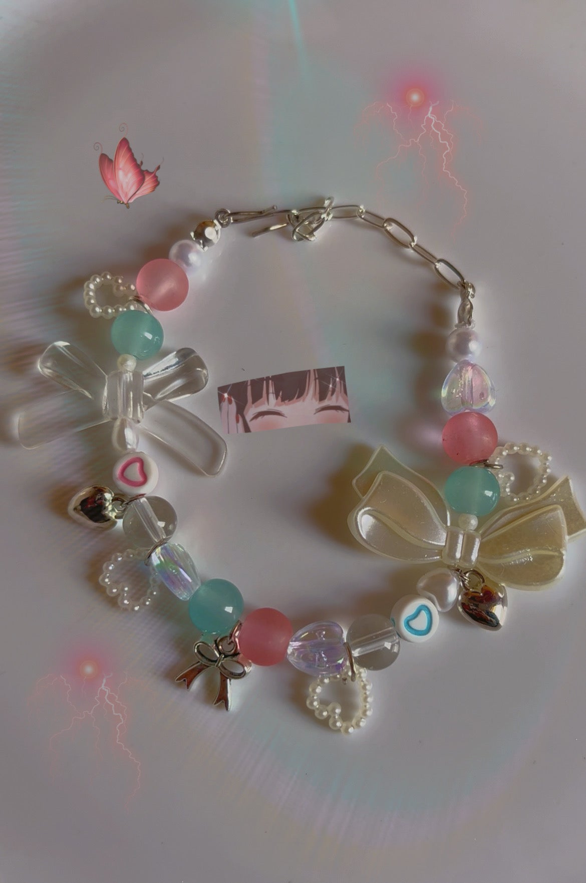 Soft girl era π couqette theme handmade bracelet π
πΌ (adjustable)