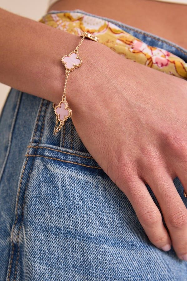Lavender pink clover vancleef bracelet π