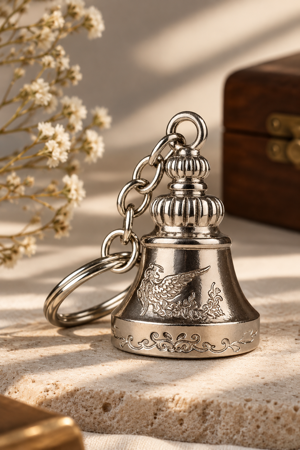 ποΈ Guardian Bell β Winged Protection Keychain