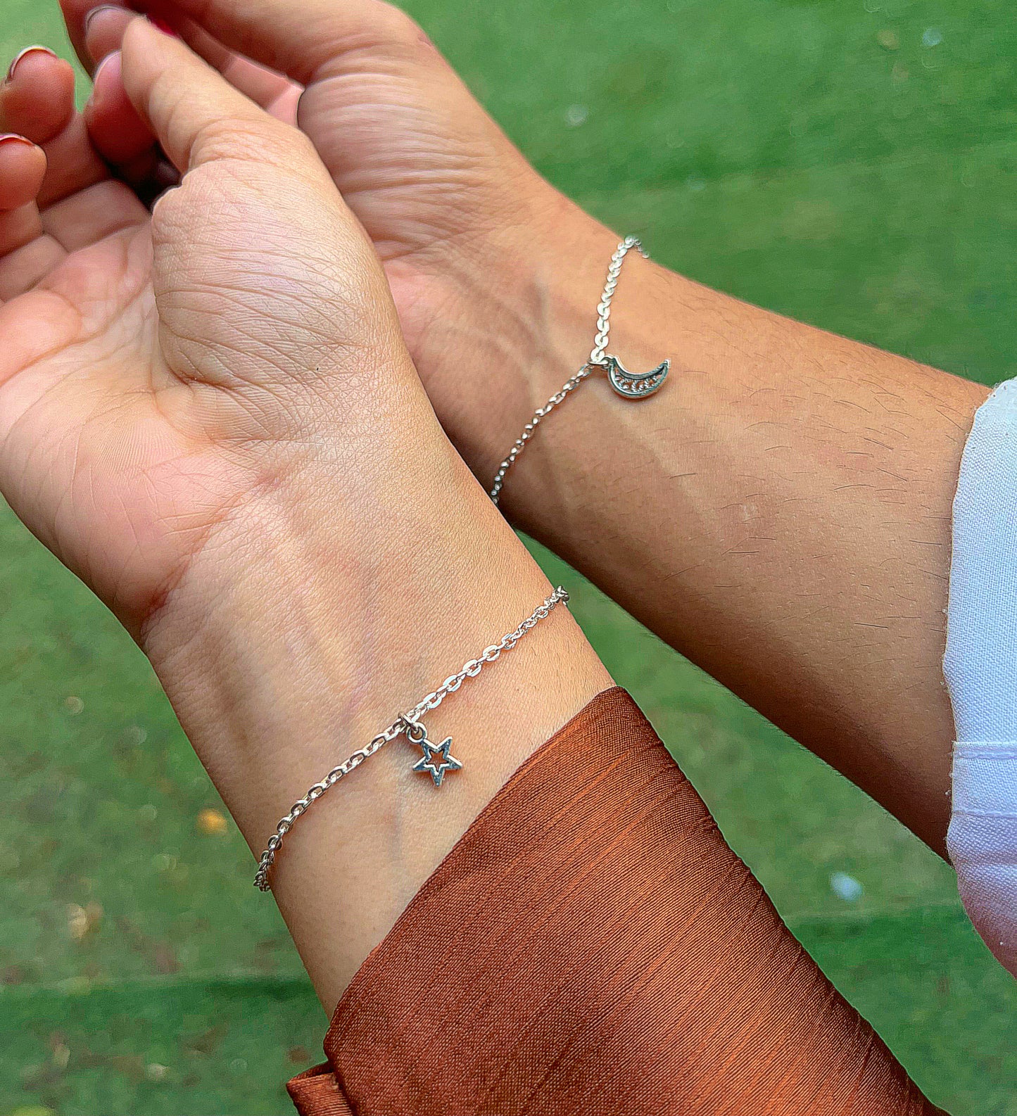 You’re his moon 🌙 she’s your ⭐️star matching couple /bestfriend bracelets (set of two bracelets as shown)