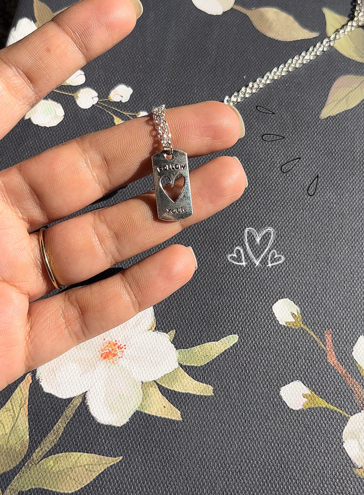 Follow your heart ♥️charm necklace Genz Vibes