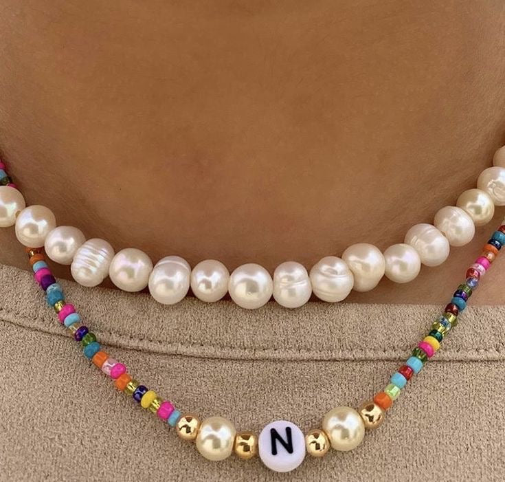 Multicoloured beaded necklace ✨