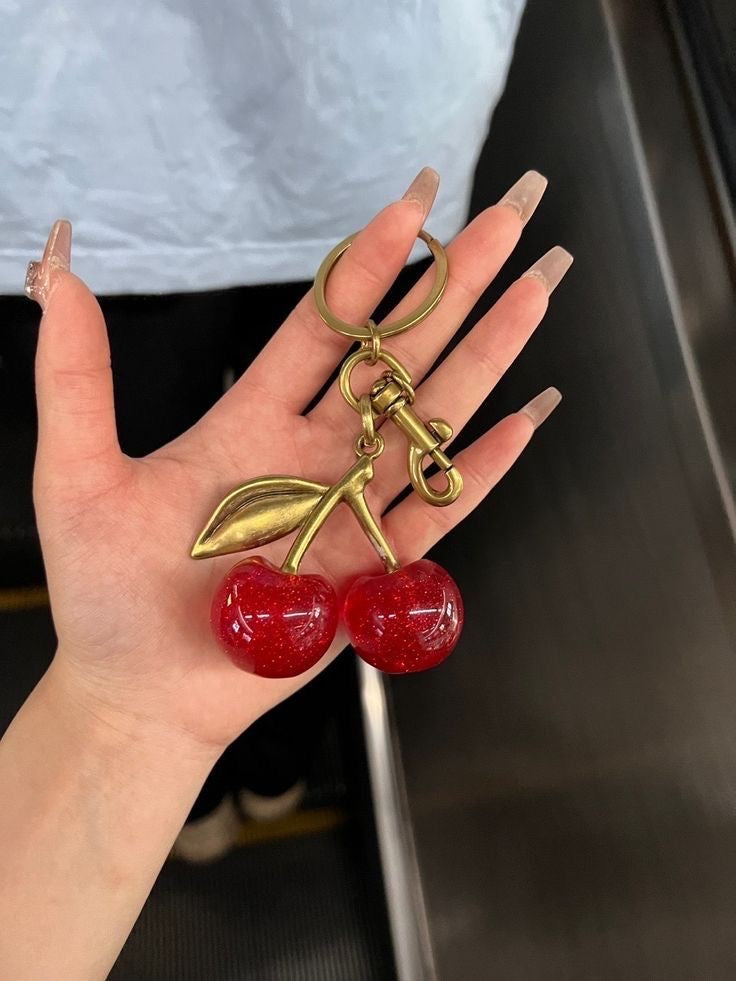 Viral cherrycore charm π premium quality, 18k gold plated , can be used as bagcharm , keyhcain !