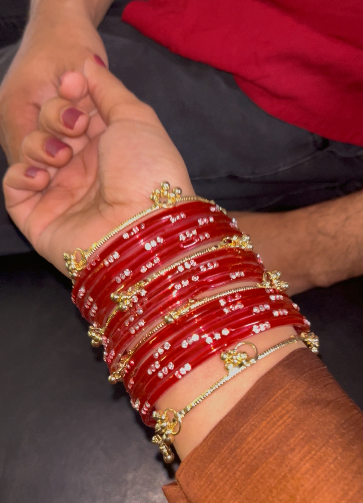 “Laal Ishq”“Kashmiri bangles set for women | traditional festive bangles | wedding wear bangles | ethnic jewelry India | stackable bangle set”