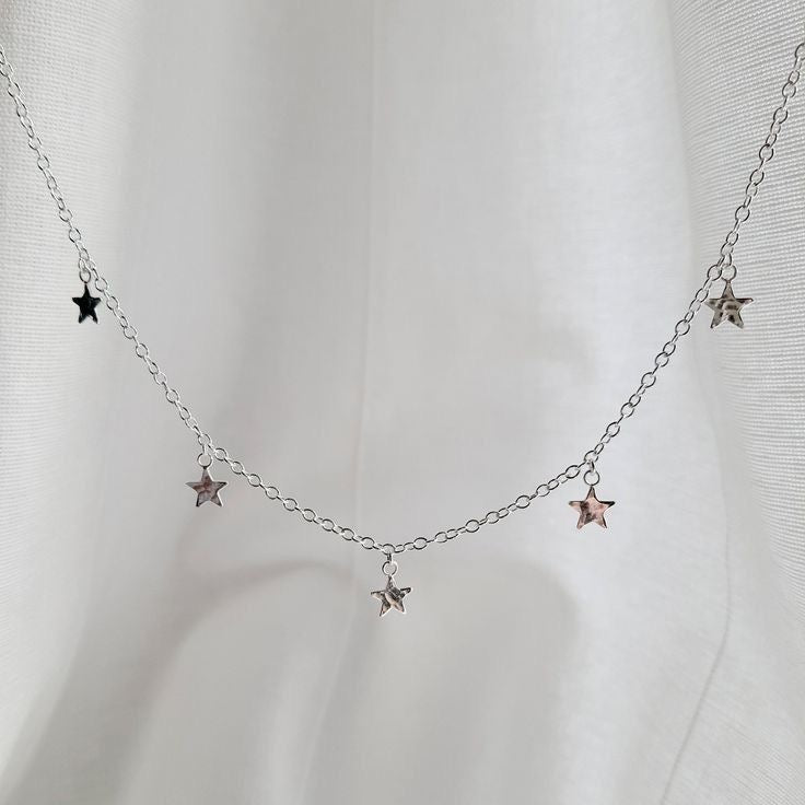 Star theme silver chain necklace ✨⭐️