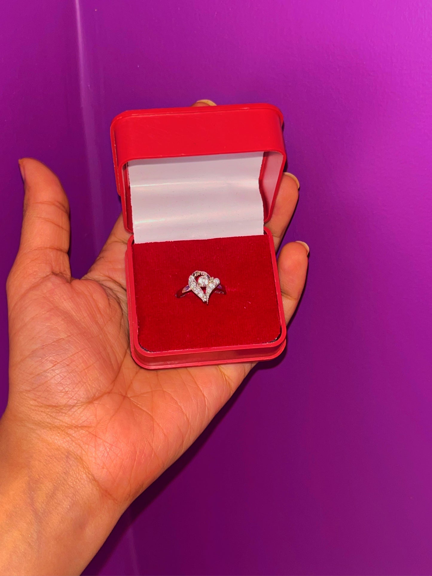 Purely your “heart” ring 💍♥️ AD diamond studded with adjustable ring