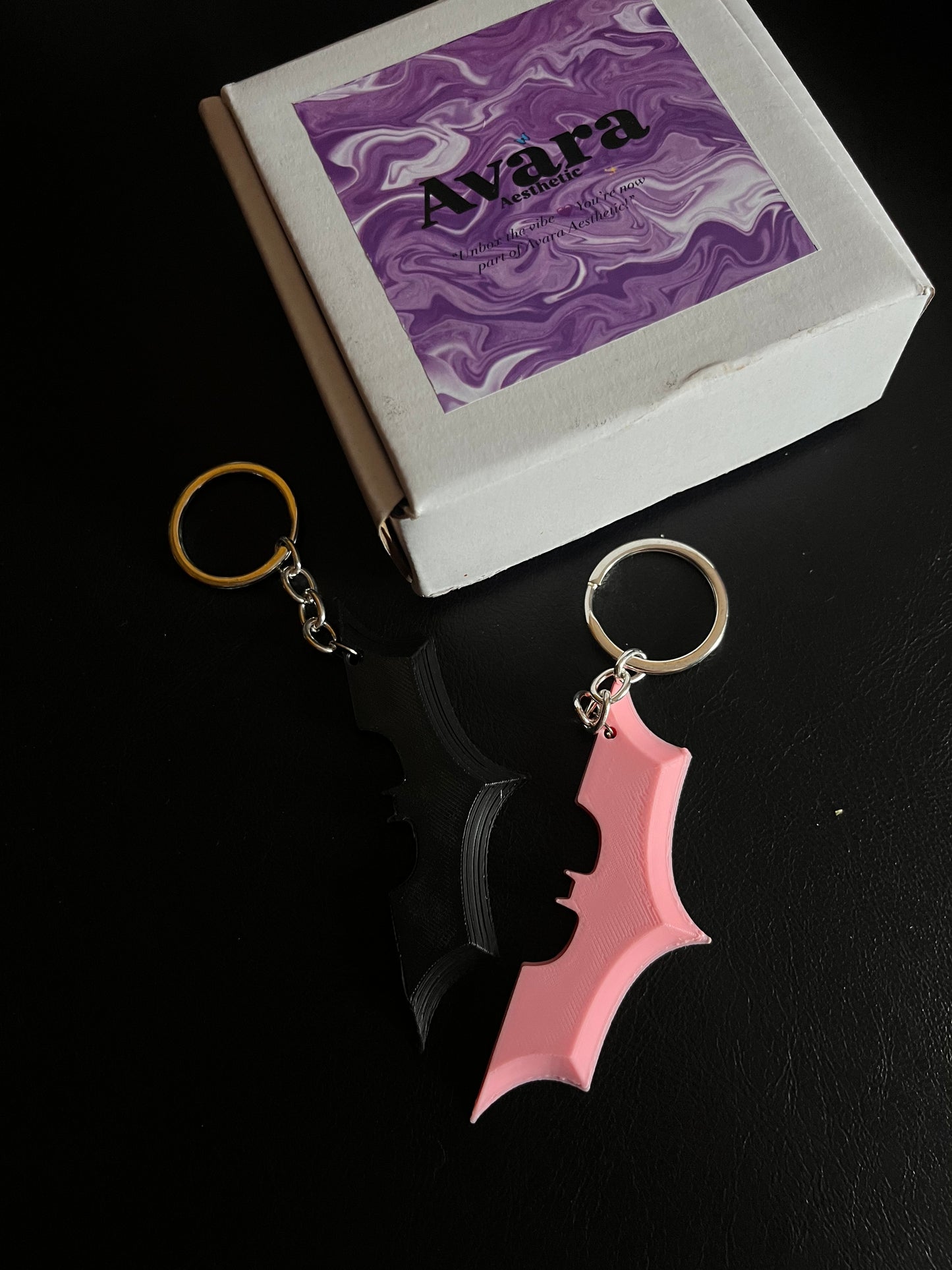 Batman theme matching keychains π€π©·( consist of two keychains as shown)