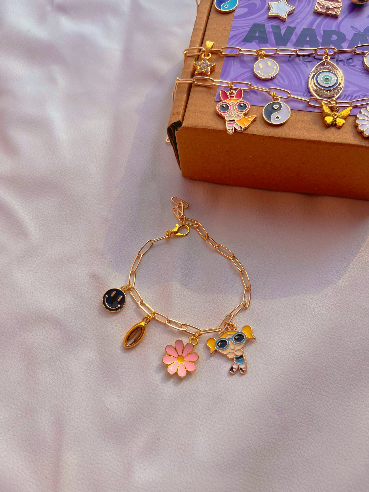 Charm theme bracelets🌸🎀🌷✨🌺(anti tarnish,adjustable) select from below