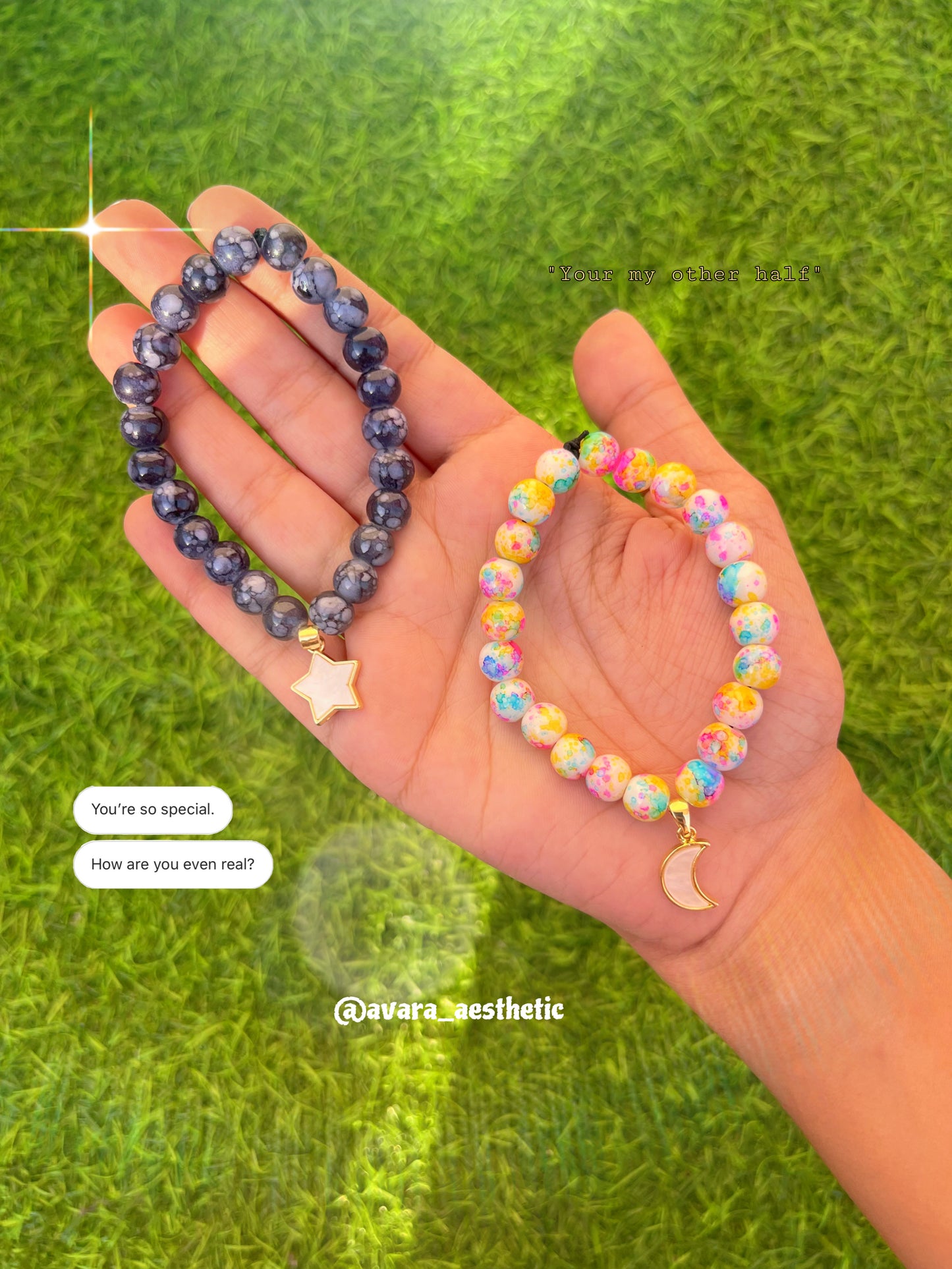 Moon star bracelet combo⭐️🌙🌷