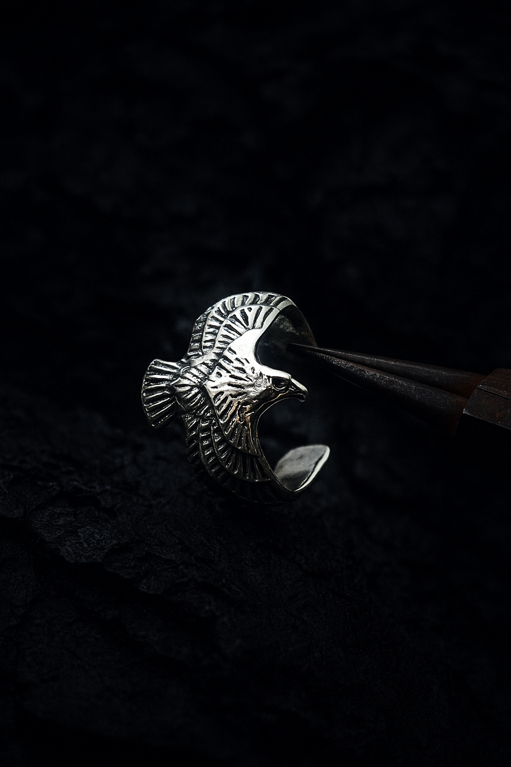 Eagles oath gothic unisex adjustable stainless steel ring π¦