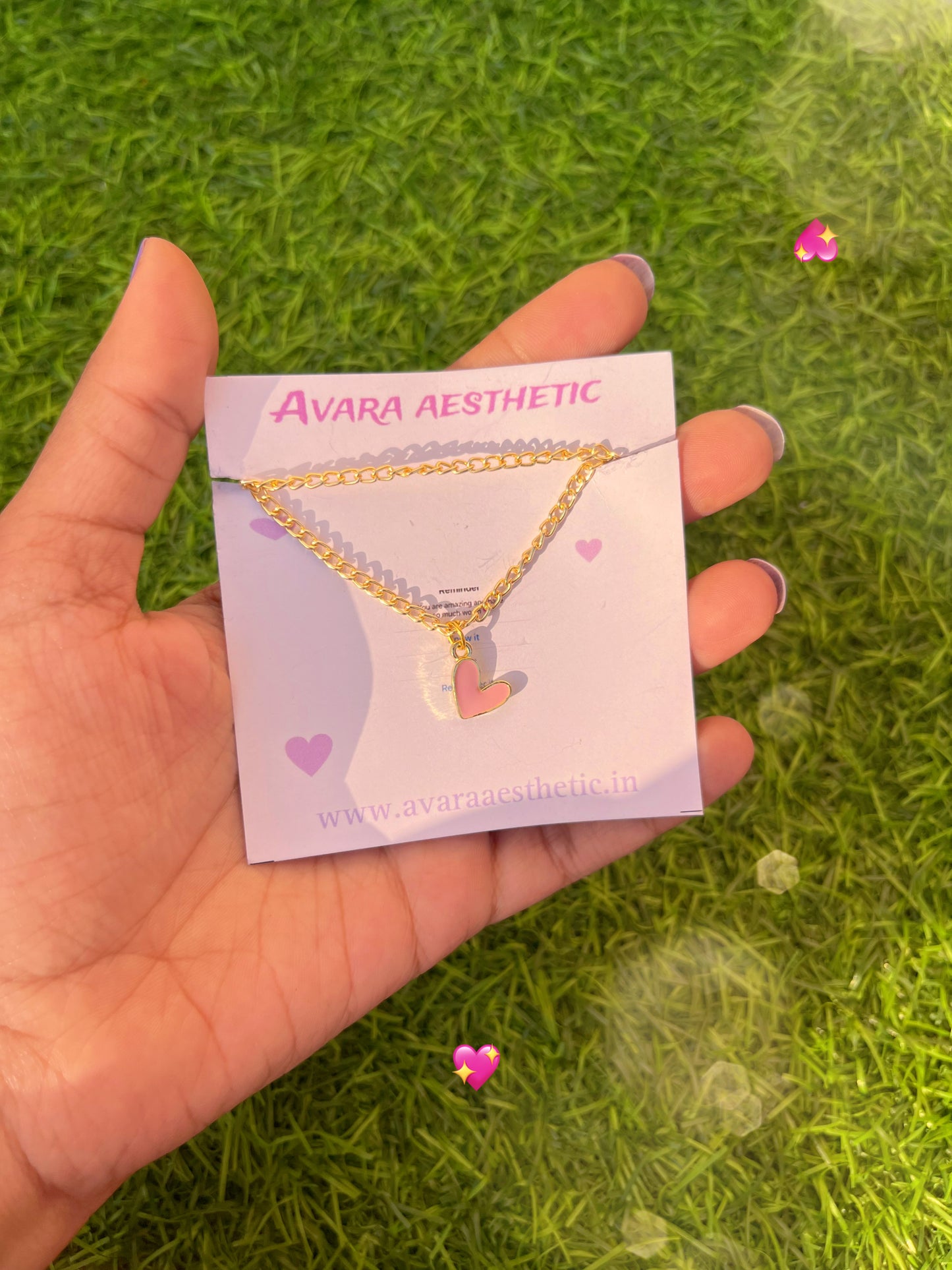 Ava heart chain bracelet 💖