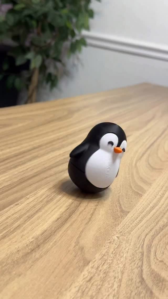 Penguin Roly Poly Wobble Toy for Babies & Toddlers | Montessori Balance Sensory Toy | Self-Righting Penguin