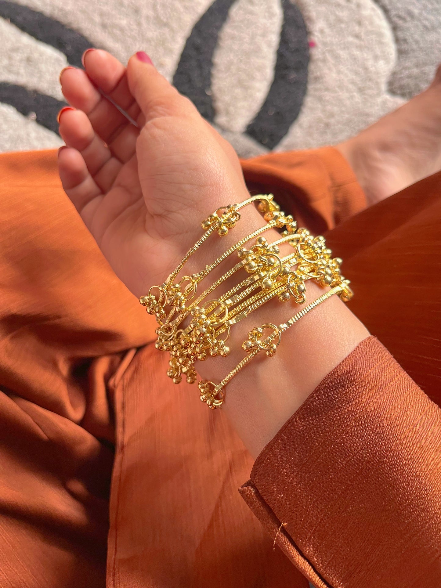 “Zar-e-Noor”“♥️Kashmiri bangles set for women | traditional festive bangles | wedding wear bangles | ethnic jewelry India | stackable bangle set”