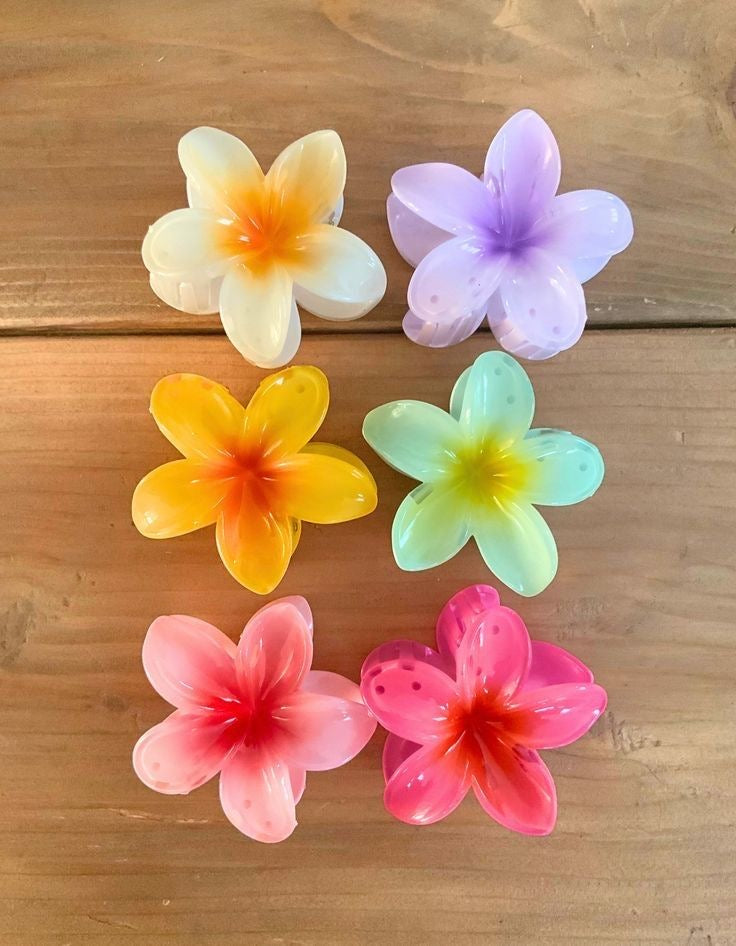 Mermaid theme viral flower clawclips 🌸🪷🌼🌷🌻 ( select color from below ) large sizes! Premium quality