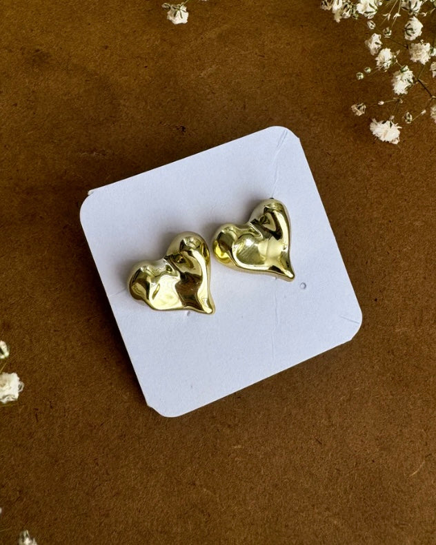 Cristine heart statement earrings ♥️ gold plated | anti tarnish | water resistant