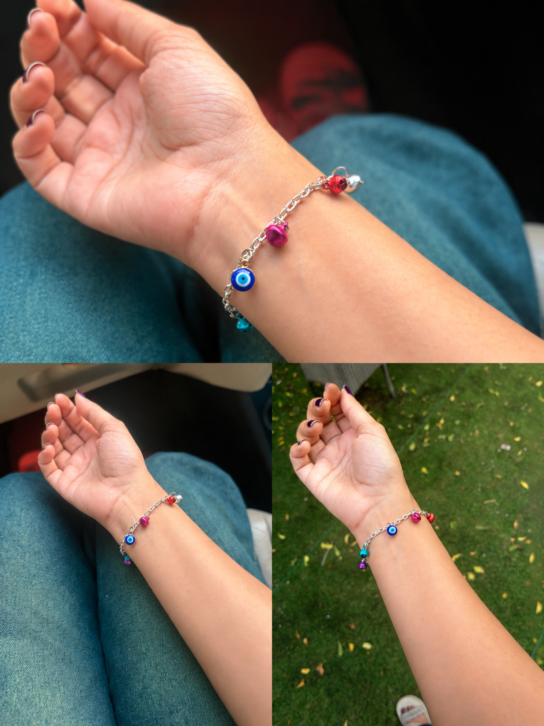 Evil Eye Ghungroo Charm Bracelet 3.0 for Women | Adjustable stainless steel Style Bracelet🧿