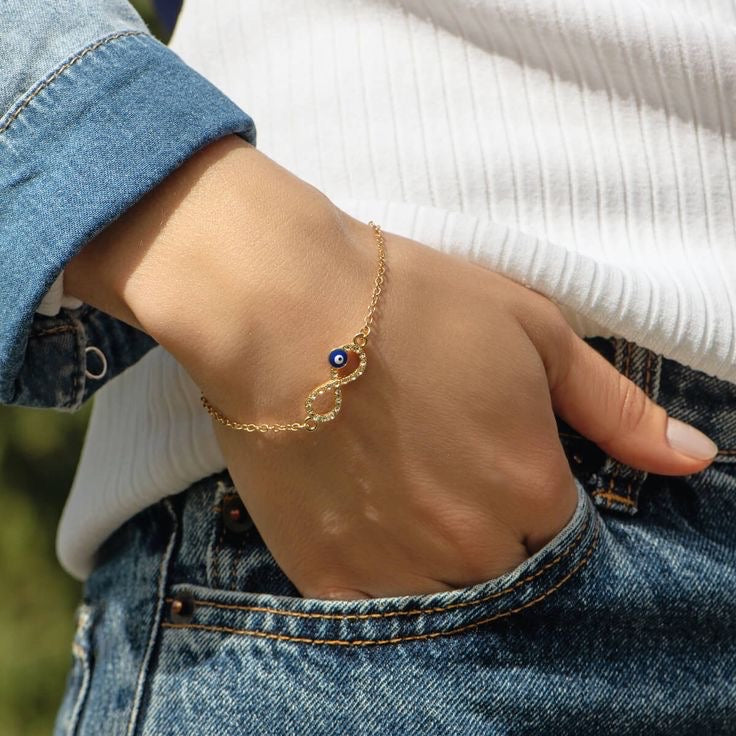 Infinity evil eyes chain bracelet ✨🧿