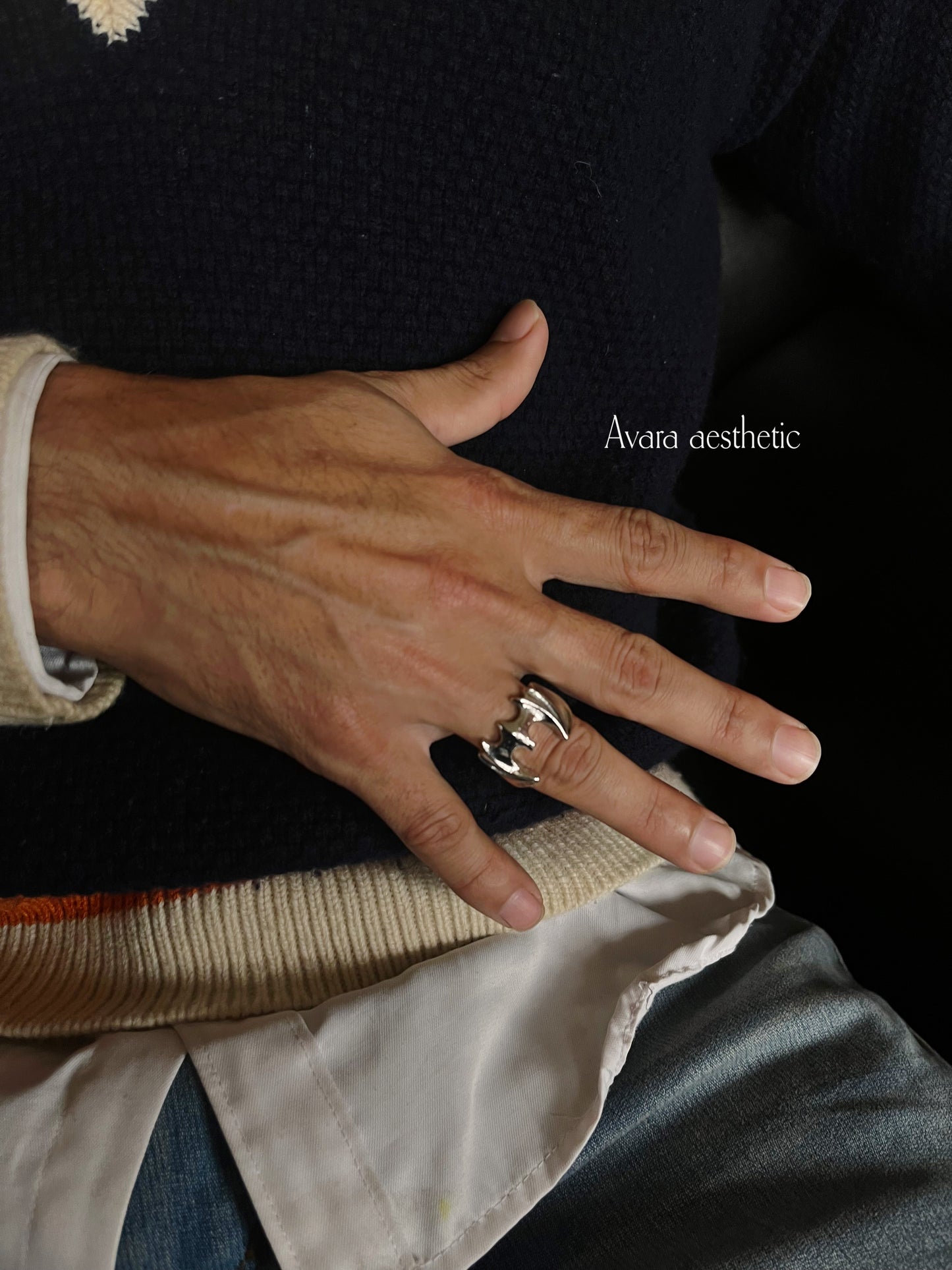 Batcore Batman theme ring 🦇 Gothic | stainless | adjustable | anti tarnish