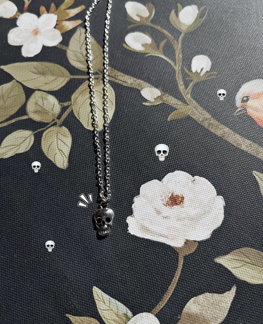 Skull 💀 charm necklace genz vibes