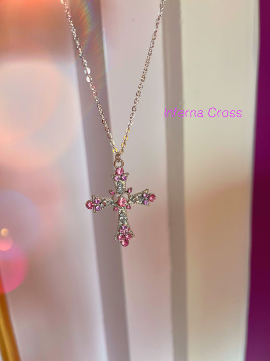 Inferna cross 💞 gothic baddie necklace (Anti tarnish, unisex)