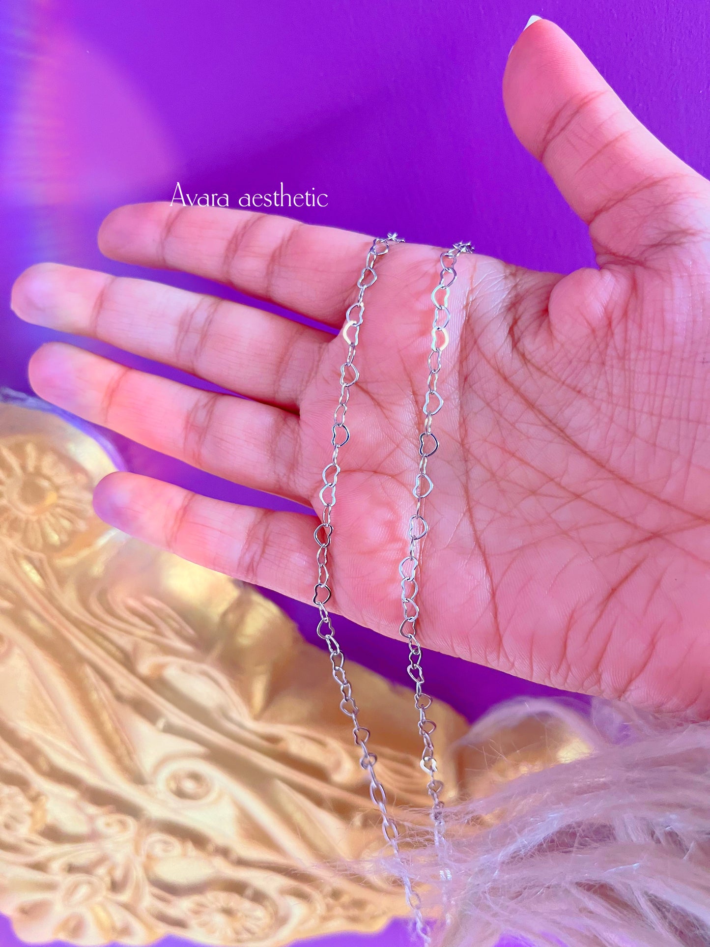 Matching linked heart matching couple bracelets❤️♥️ ( pair of two bracelets as shown) stainless steel theme base chain🥰