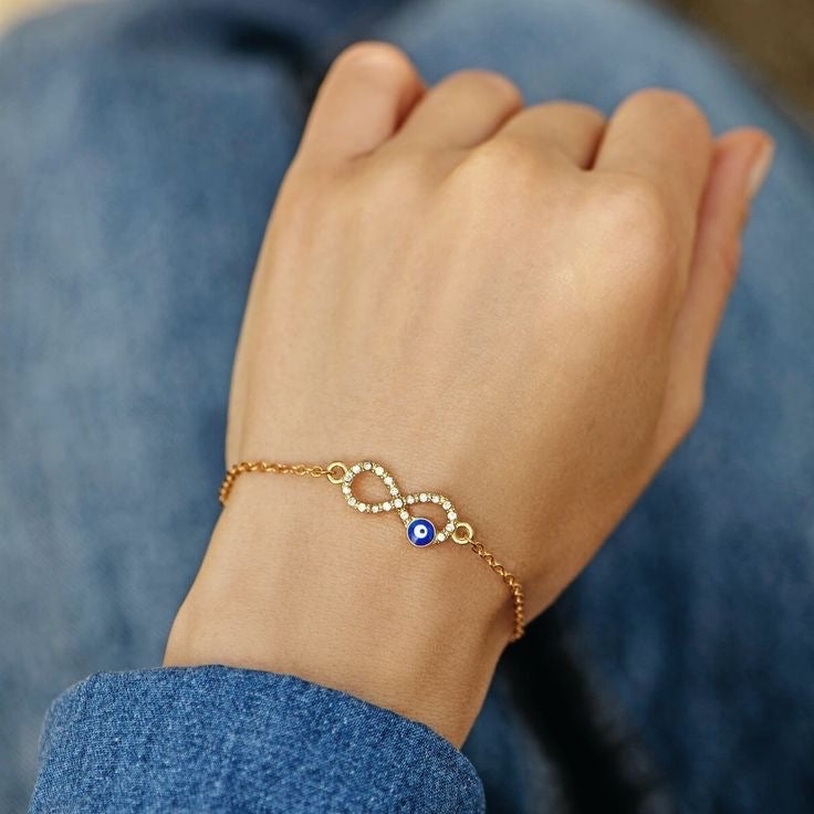 Infinity evil eyes chain bracelet ✨🧿