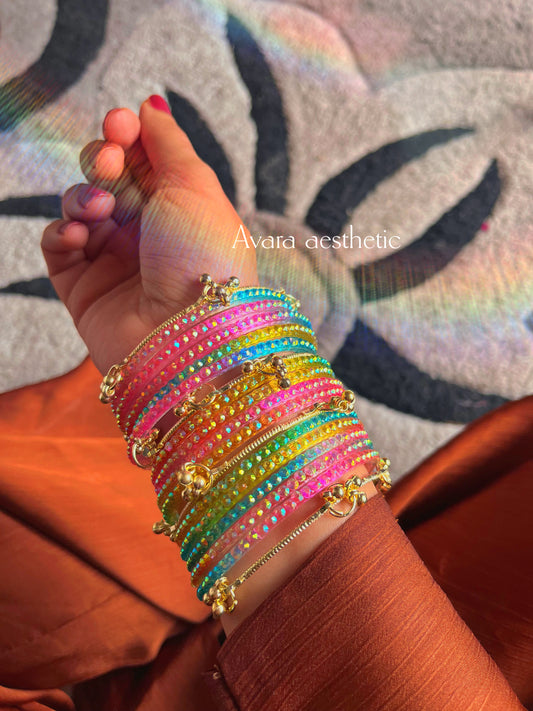 “Rangrez”“Kashmiri bangles set for women | traditional festive bangles | wedding wear bangles | ethnic jewelry India | stackable bangle set”