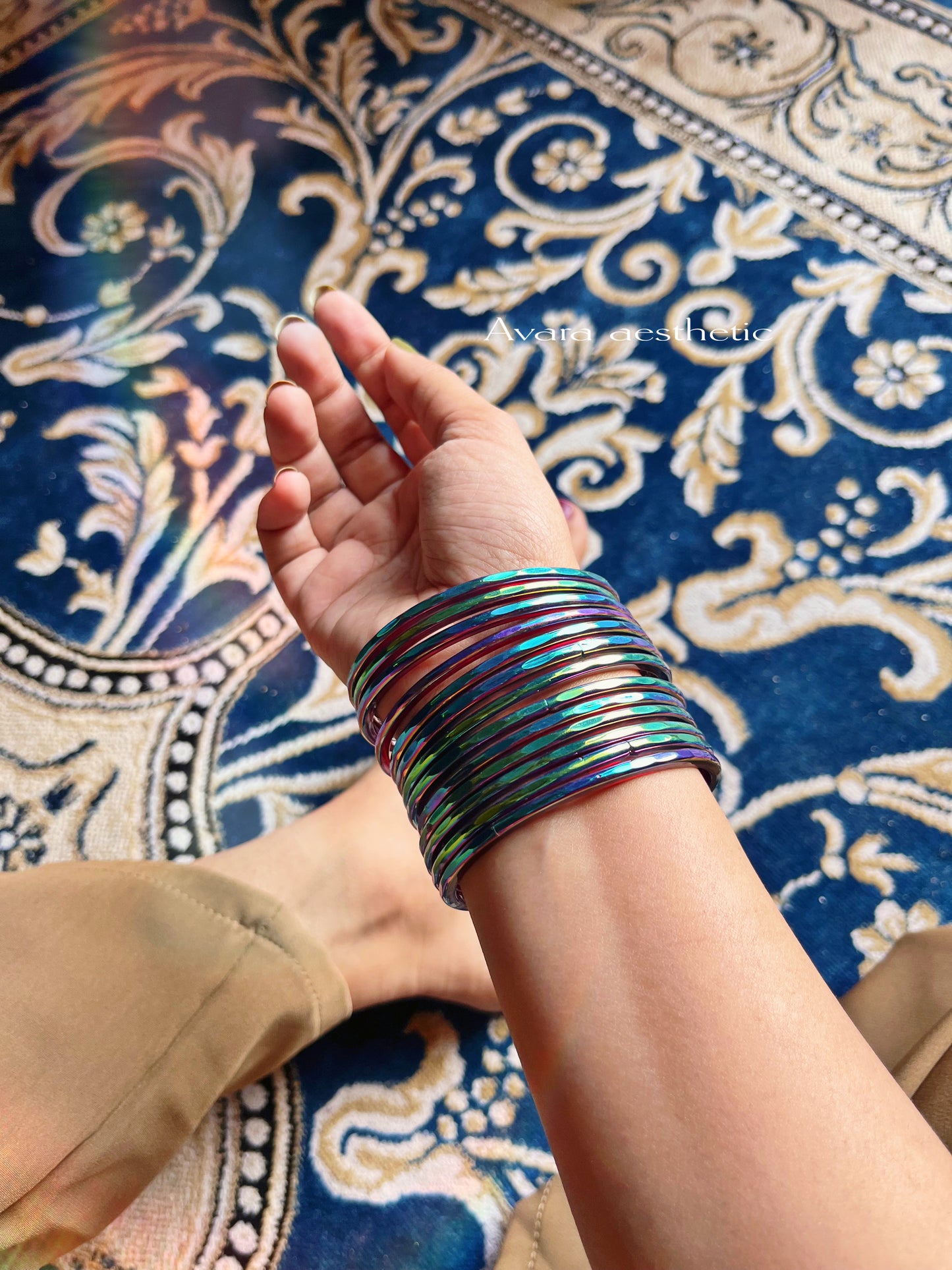 Peacock theme bangles set🦚☺️(set of 12 bangles )