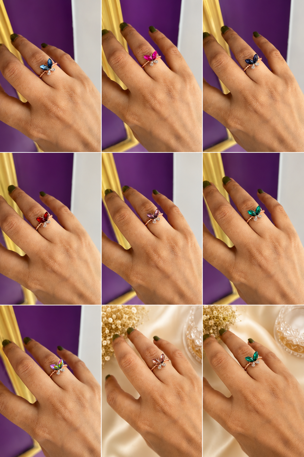 Butterfly Crystal Ring for Women | Aesthetic Fashion Jewelry | Avara Aesthetic🦋