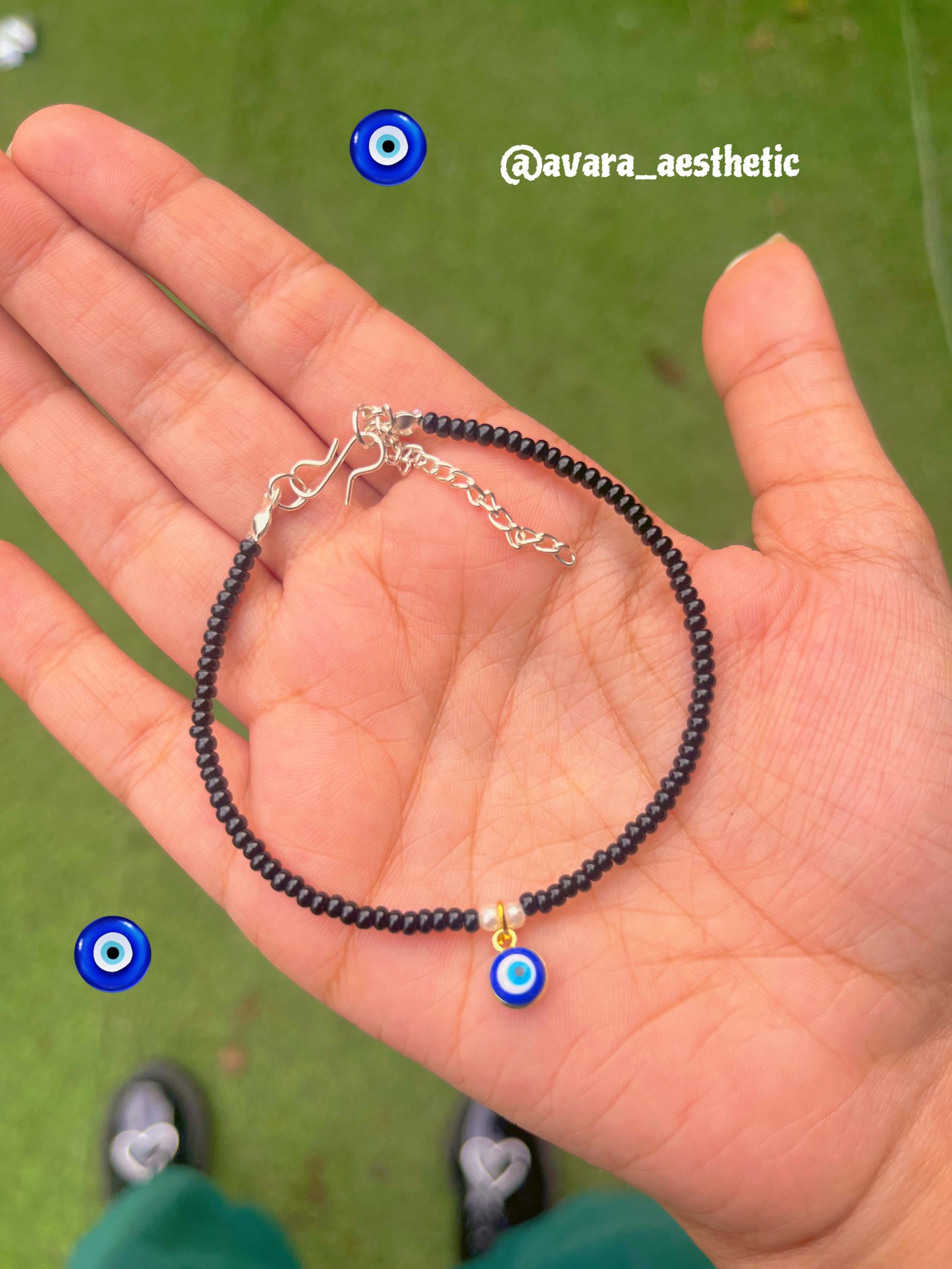 “Nazariya” beaded anklet (taki use kisi ki nazar na lage)❤️🧿🧿
