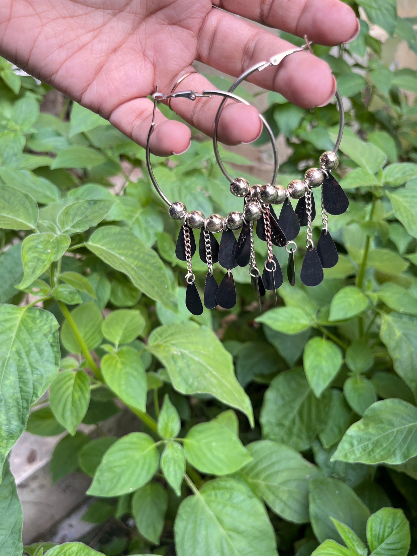 Black theme oxidised jhumka earrings✨🖤