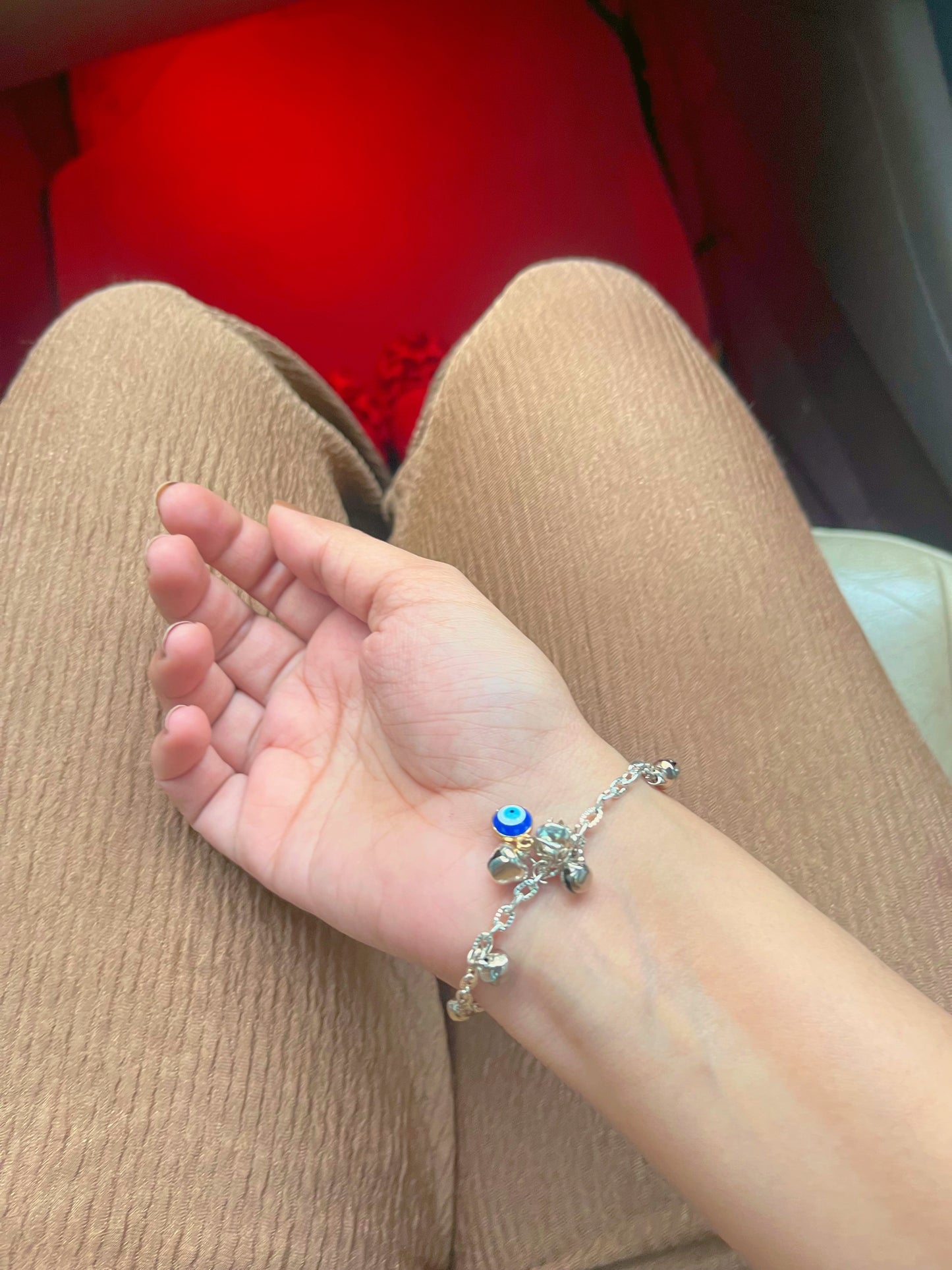 Evil eyes ghungroo bracelet 2.0 (stainless steel , adjustable, anti tarnish)💌🧿 (Due to high demand prepaid orders are acceptable )