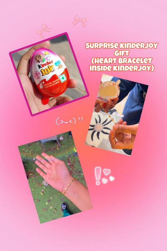 Kinderjoy theme suprise hamper for her ♥️💌( consist of amore heart bracelet inside a kinderjoy)💐🌸