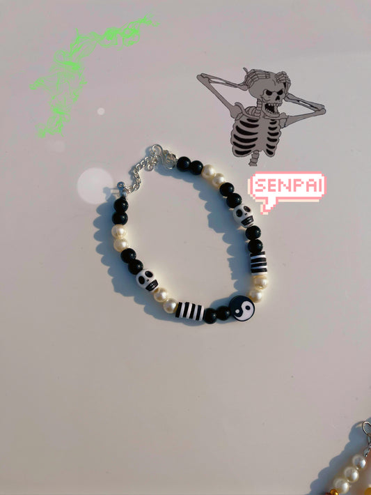 Skull black theme bracelet 💀
