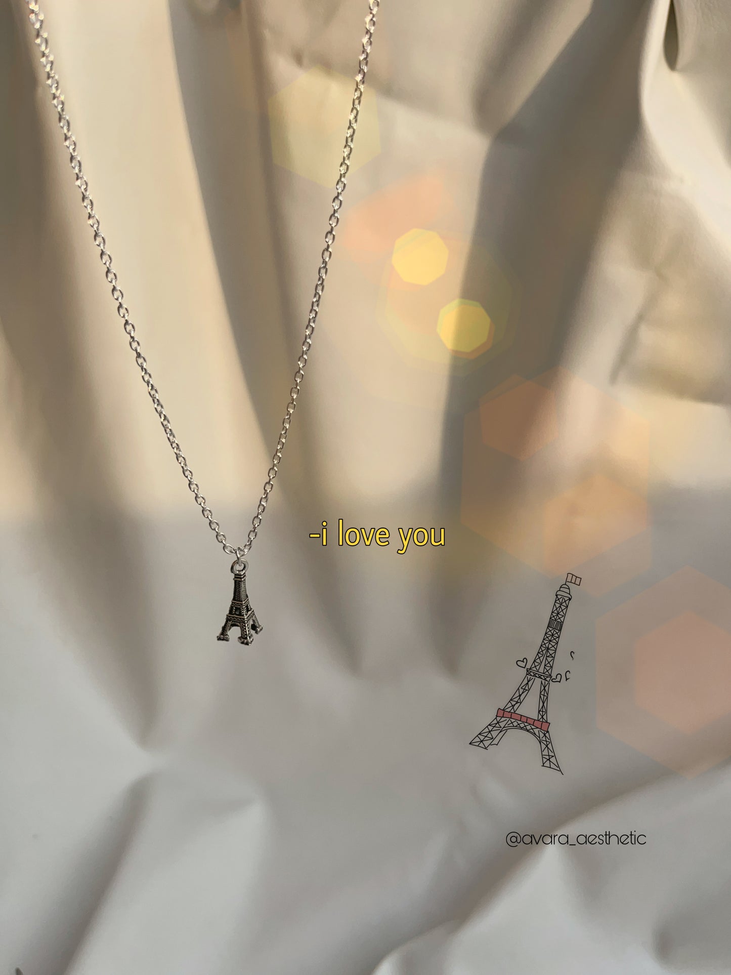 Eiffel tower theme chain necklace 🗼