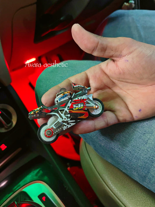 MotoSpark LED Bike Keychain ✨🏍️ tiny bike crazy ⚡️sparks
